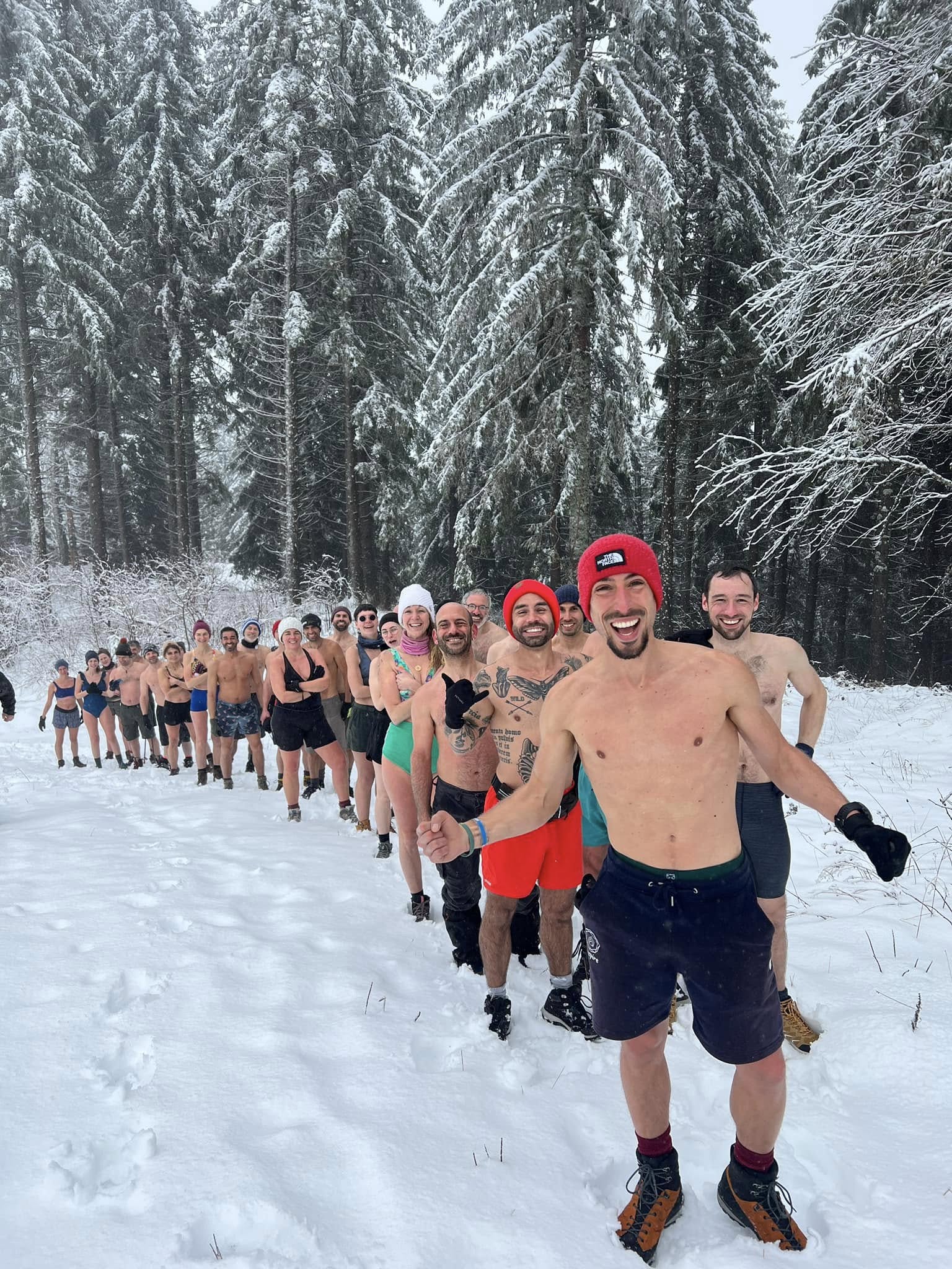 Voyage d’hiver Wim Hof, Col de Légal, Cantal